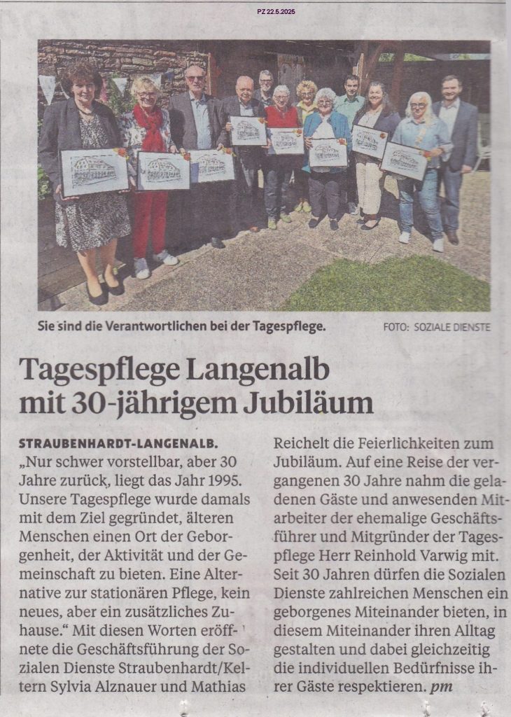 Pforzheimer Zeitung vom 22.Mai2025